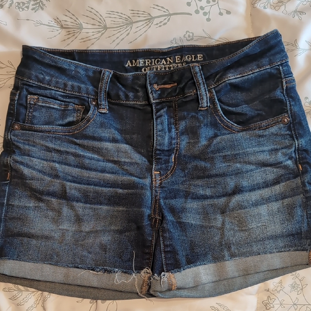American Eagle Outfitters Dark Blue Jean Shorts